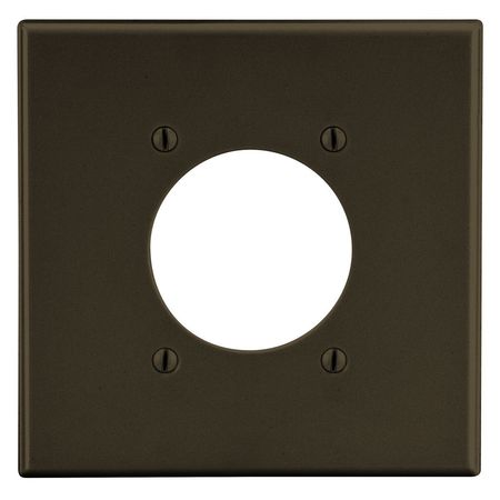 HUBBELL WIRING DEVICE-KELLEMS Wallplate, 2-Gang, 2.15" Opening, Brown P703